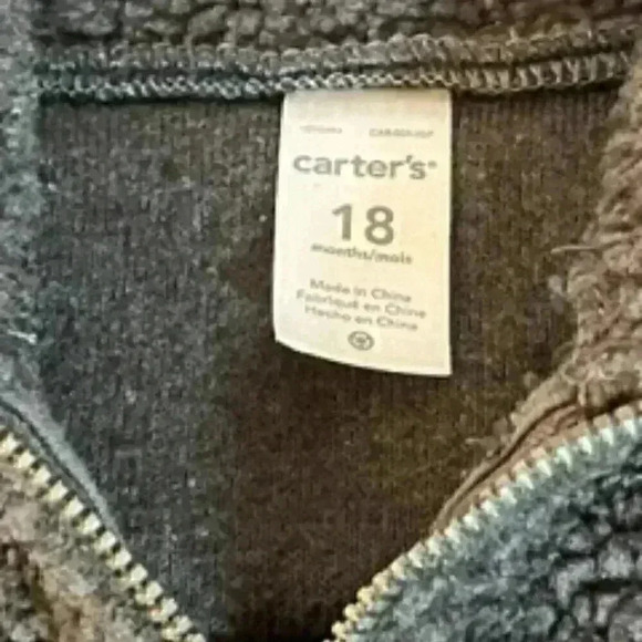 Carter’s Cool Little Dude Fleece‎ And Corduroy Vest Boys Sz 18 Months - Picture 7 of 7